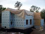 Tarp on house for Hurricane Isabel 9 17 03