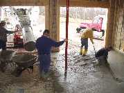 Mike and Dave the masons leveling concrete 11 5 03