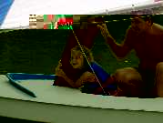 Katie and I on her first time sailing CC  8 03