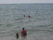 Going for a swim Race Point