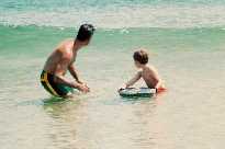 Steve and Lex at Nauset Beach 8 06