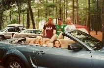 Sean Steve David and kids in Davids' new car 8 06