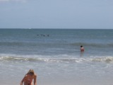 Michael nd Katie with pelicans Outer Banks NC 2007