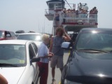 Mom and Michael on ferry